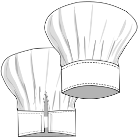 Moldes de confeccion para Gorro Chef 7581